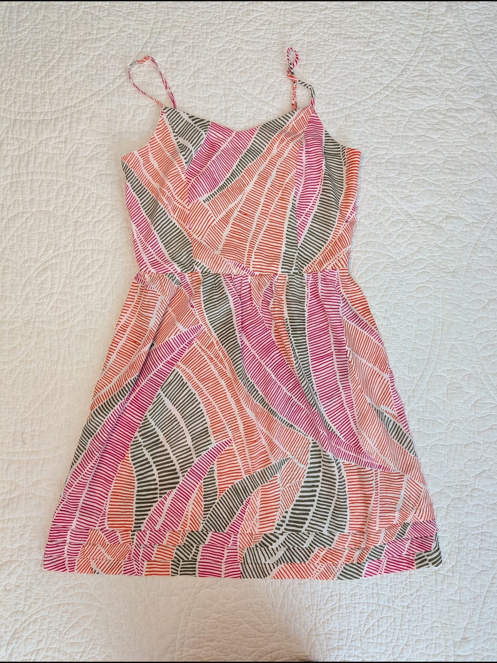 GAP Pink, Coral & Cream Striped Women's Sundress